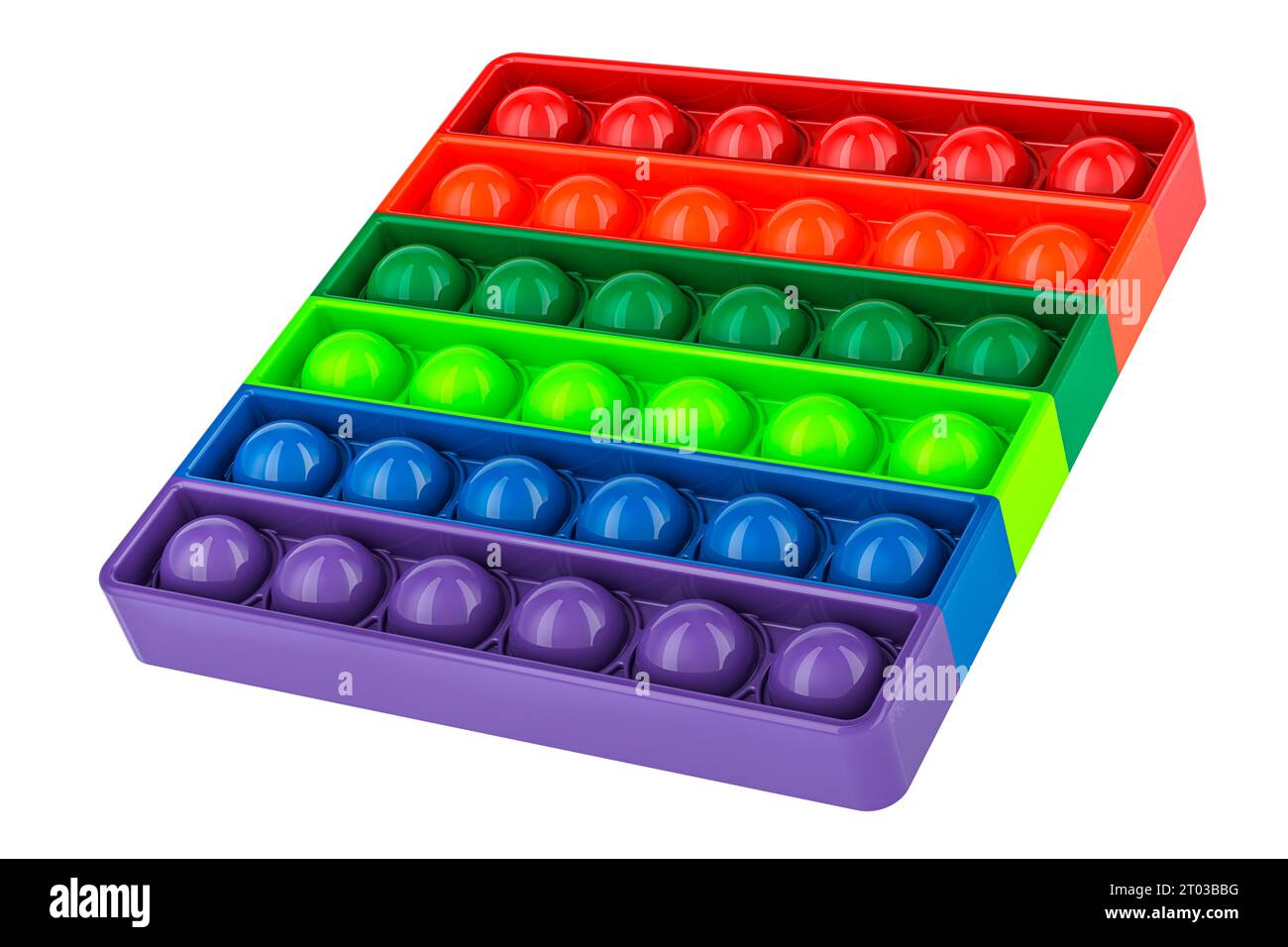 Silicone push pop. Bubble Fidget Toy. 3D rendering isolated on white ...