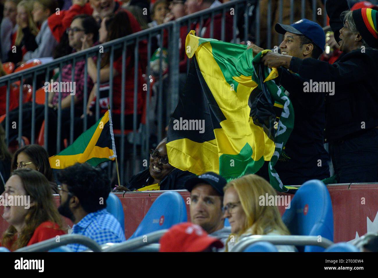 Toronto, ON, Canada - September 26, 2023: Jamaican fans and ...