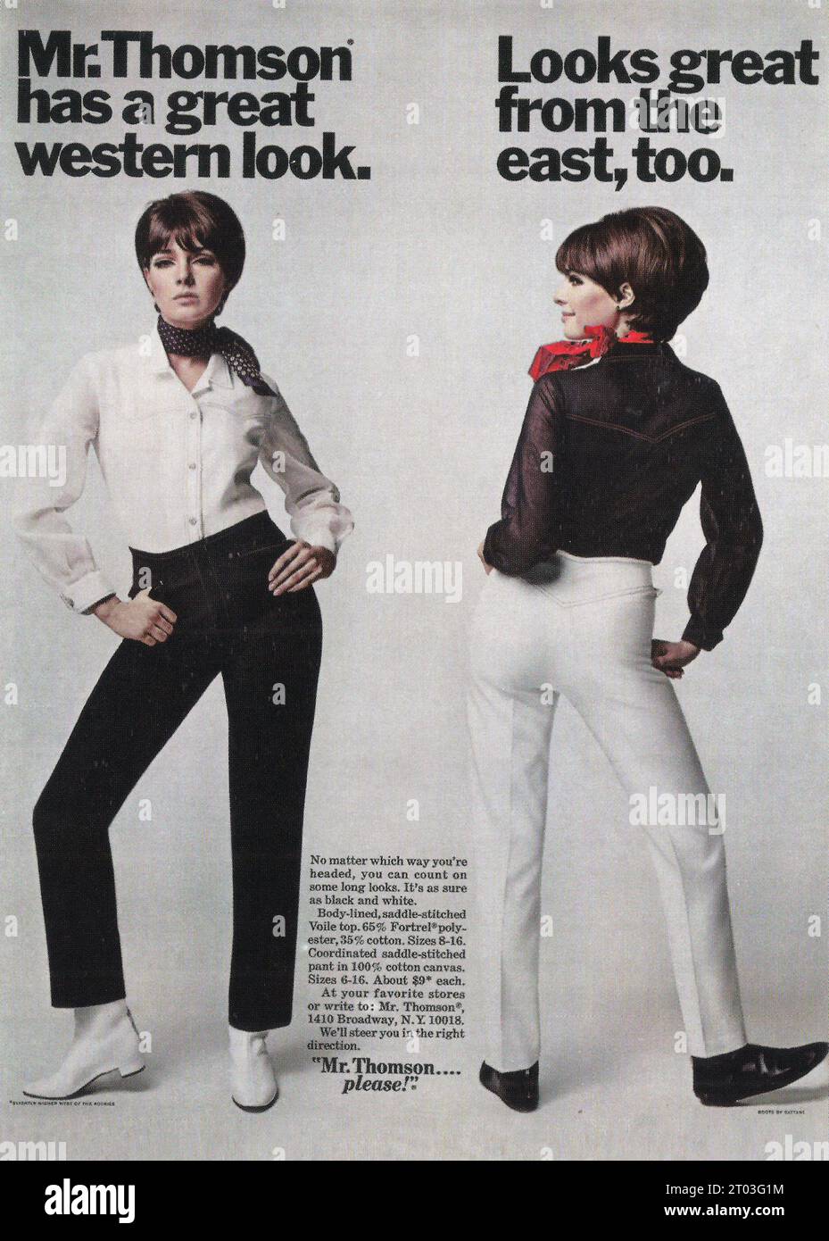 Mr Thomson women's trousers advert 1966 Stock Photo