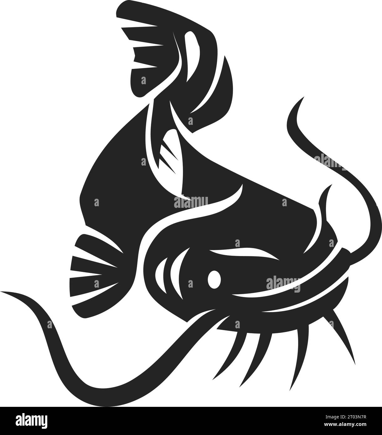 catfish logo template Isolated. Brand Identity. Icon Abstract Vector