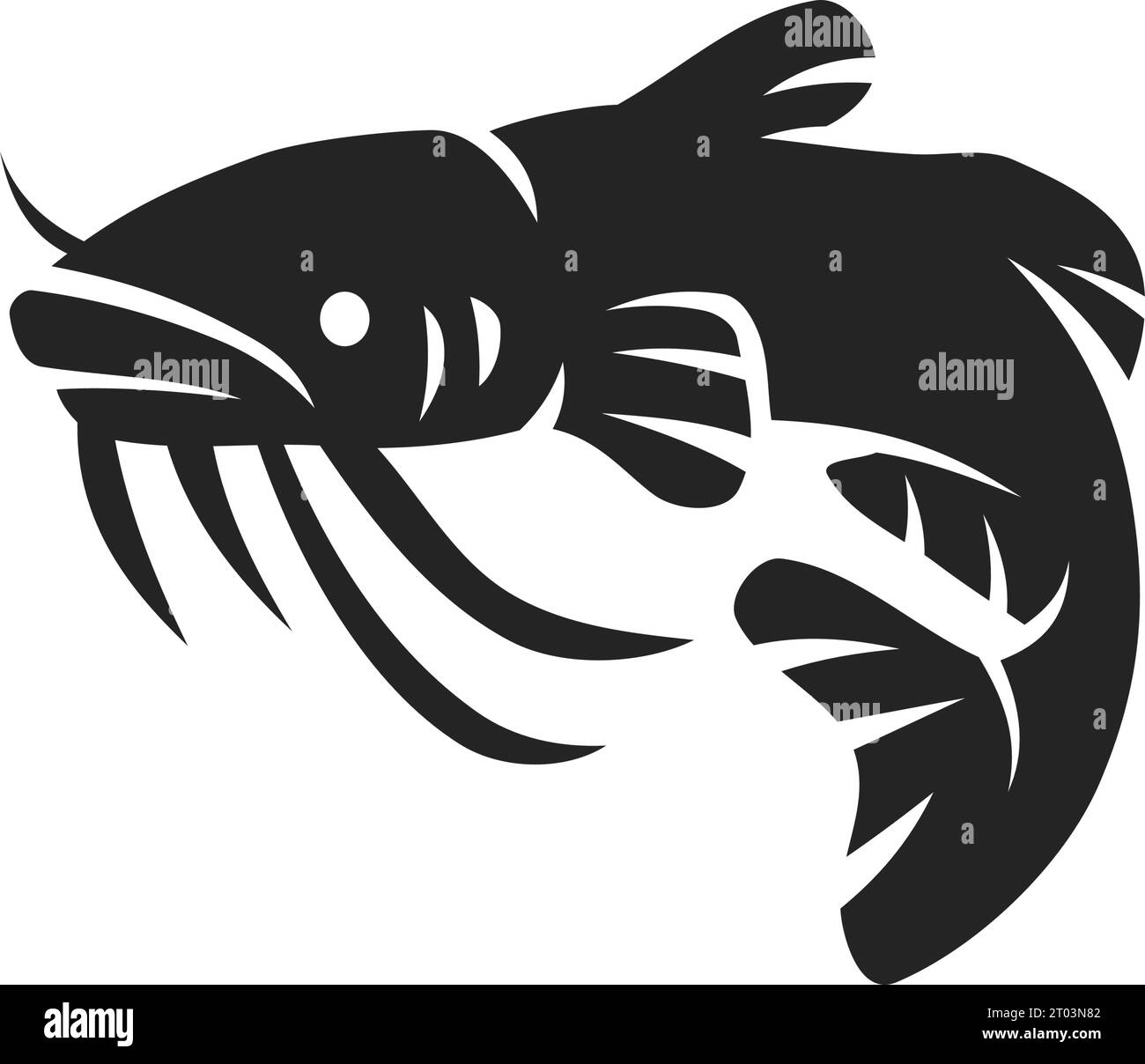 catfish logo template Isolated. Brand Identity. Icon Abstract Vector