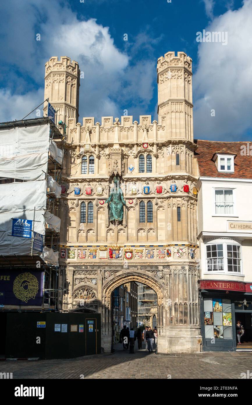 Christ Church,Gate,Canterbury Cathedral,Entrance,Canterbury,Kent Stock Photo