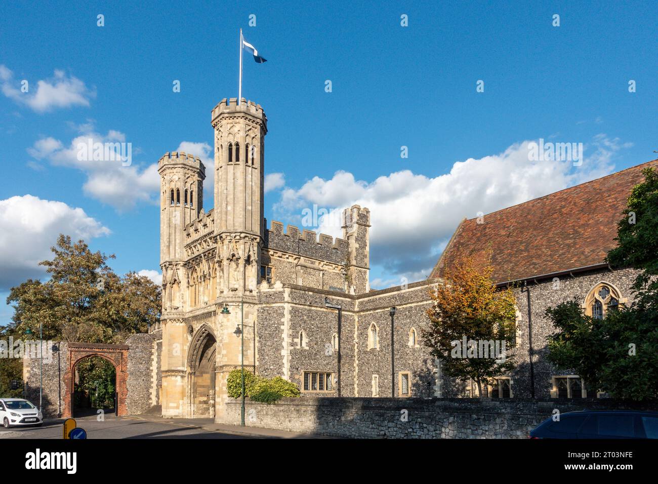Fyndon Gate,gatehouse,St Augustine's Abbey,Gateway,Canterbury,Kent Stock Photo