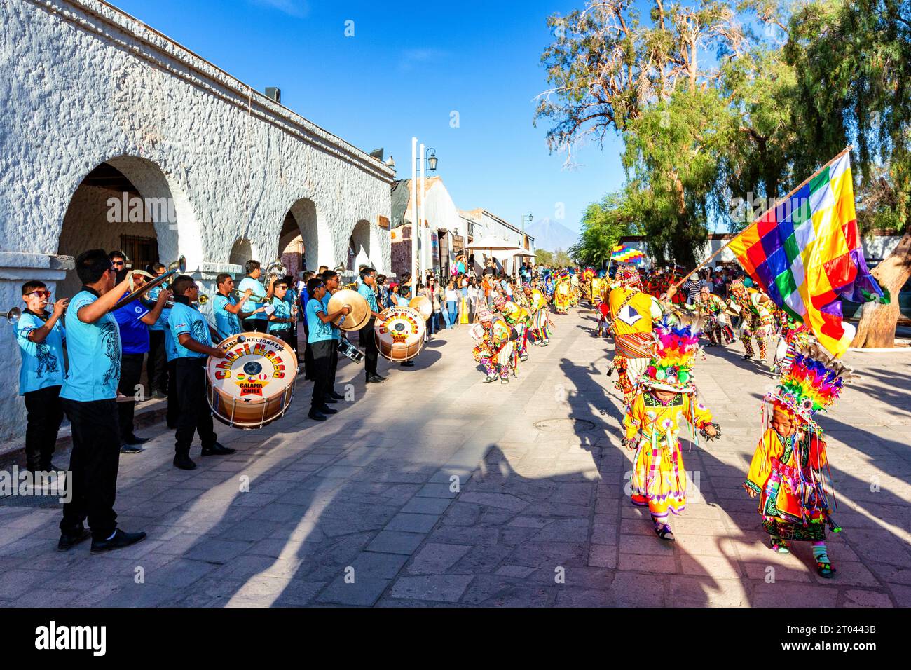 A colorful festival in San Pedro de Atacama, Chile Stock Photo