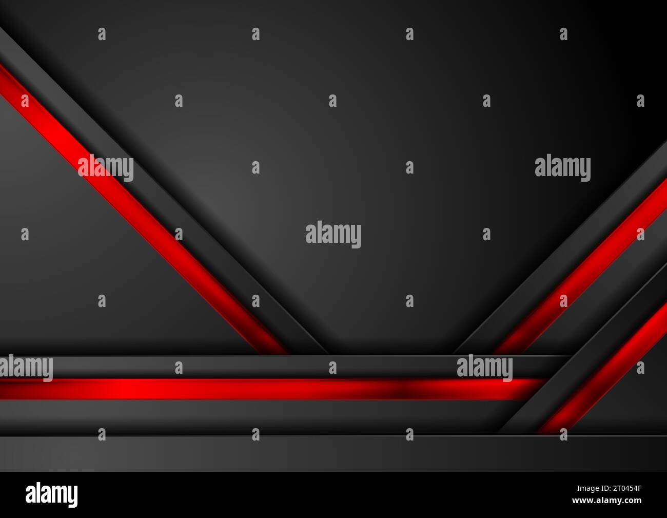 Black abstract tech background with contrast red glossy stripes. Vector ...