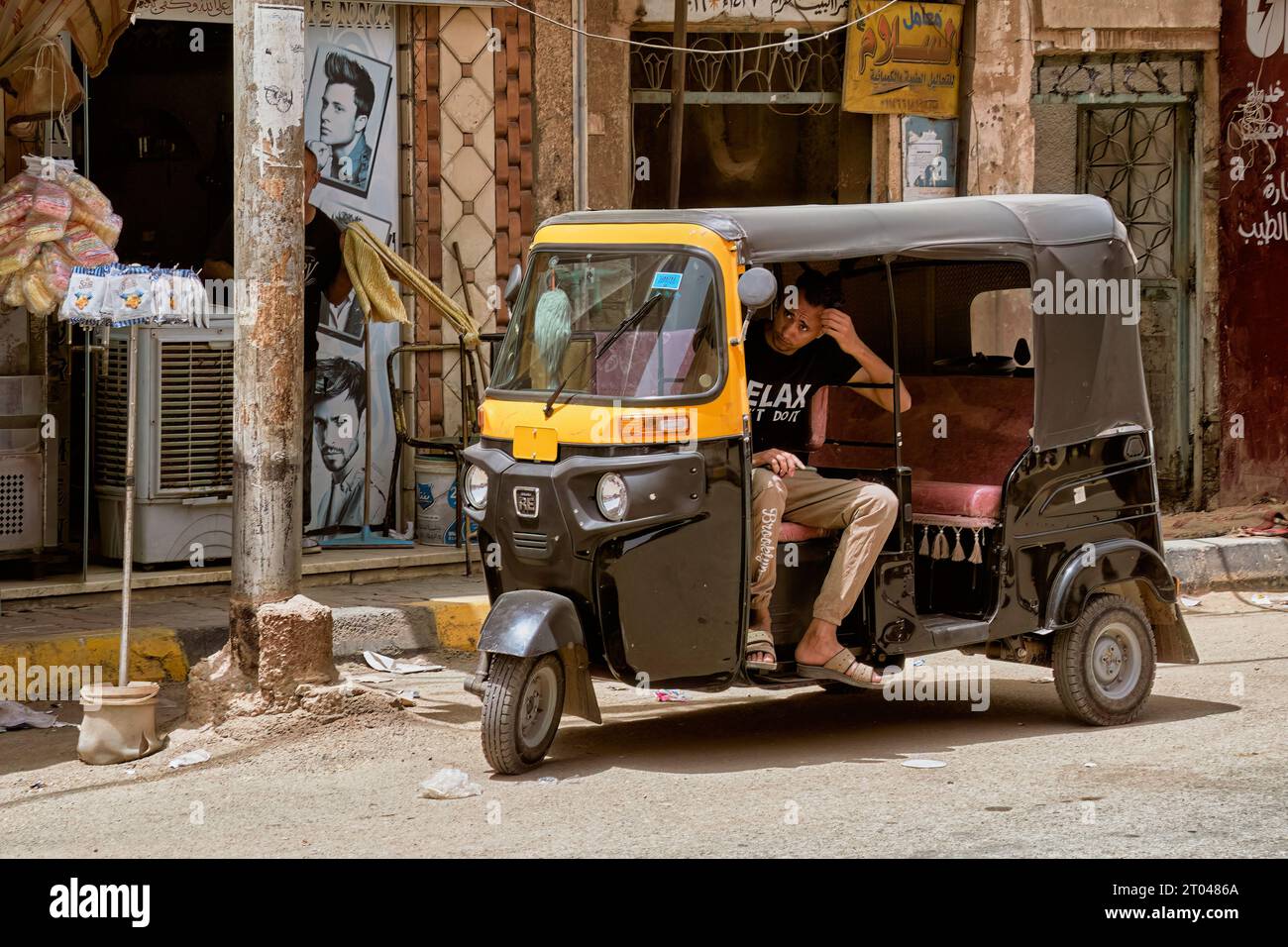 A tuc tuc car on an Arabic street Stock Photo - Alamy