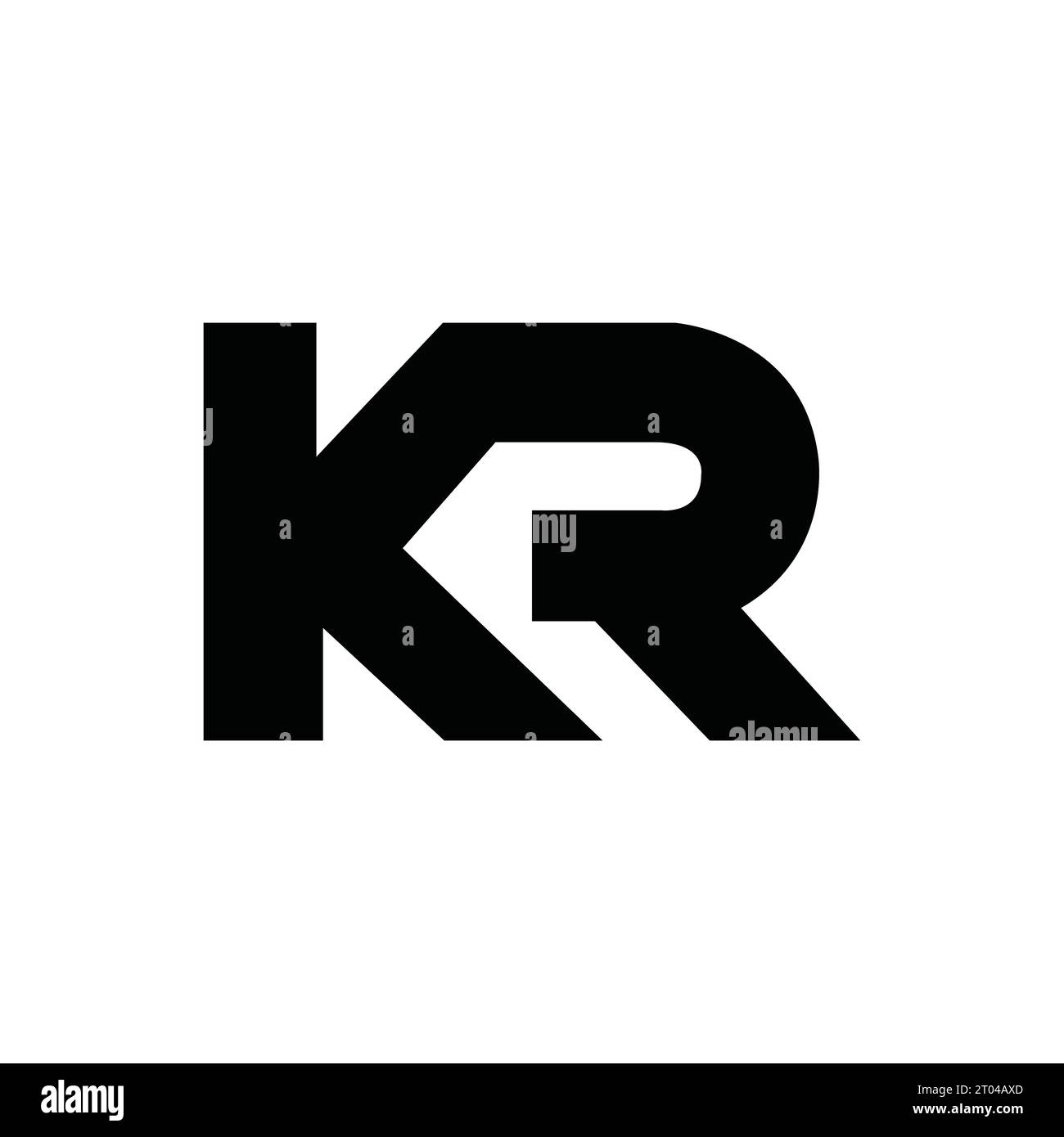 Alphabet KR letter logo Stock Vector
