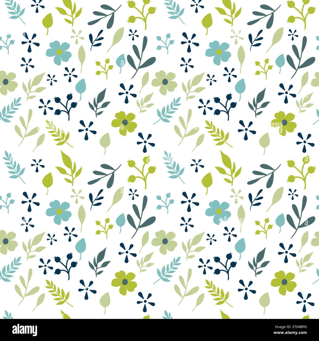 Flower flat textile vector pattern, Beautiful Tree Leaves vector pattern, Stock Vector