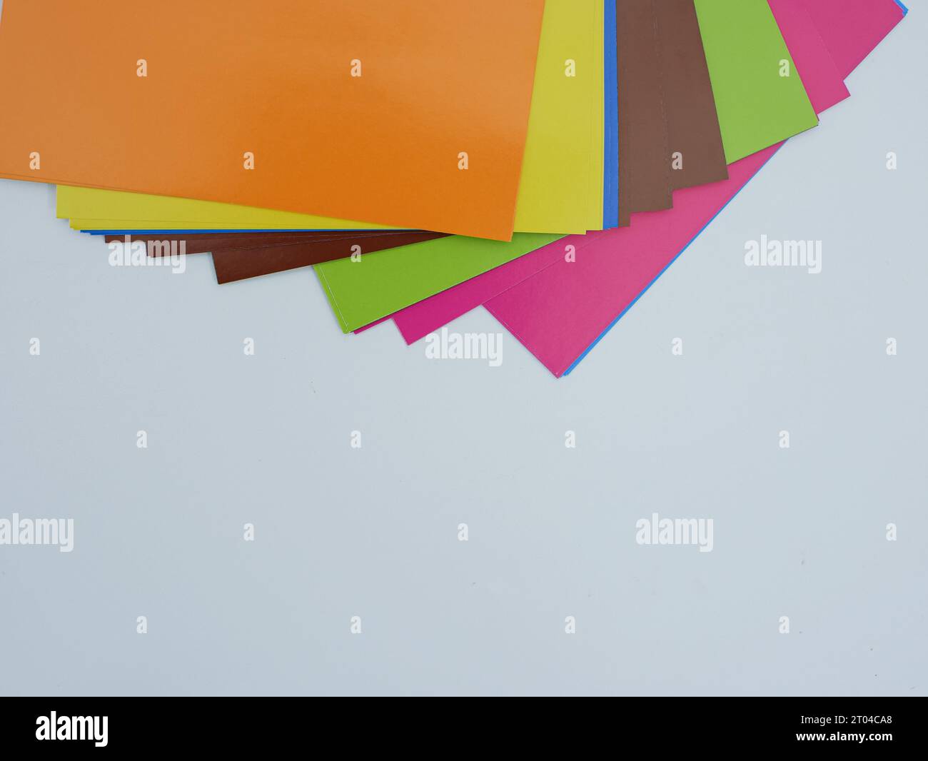 stack of colorful plain paper Stock Photo - Alamy