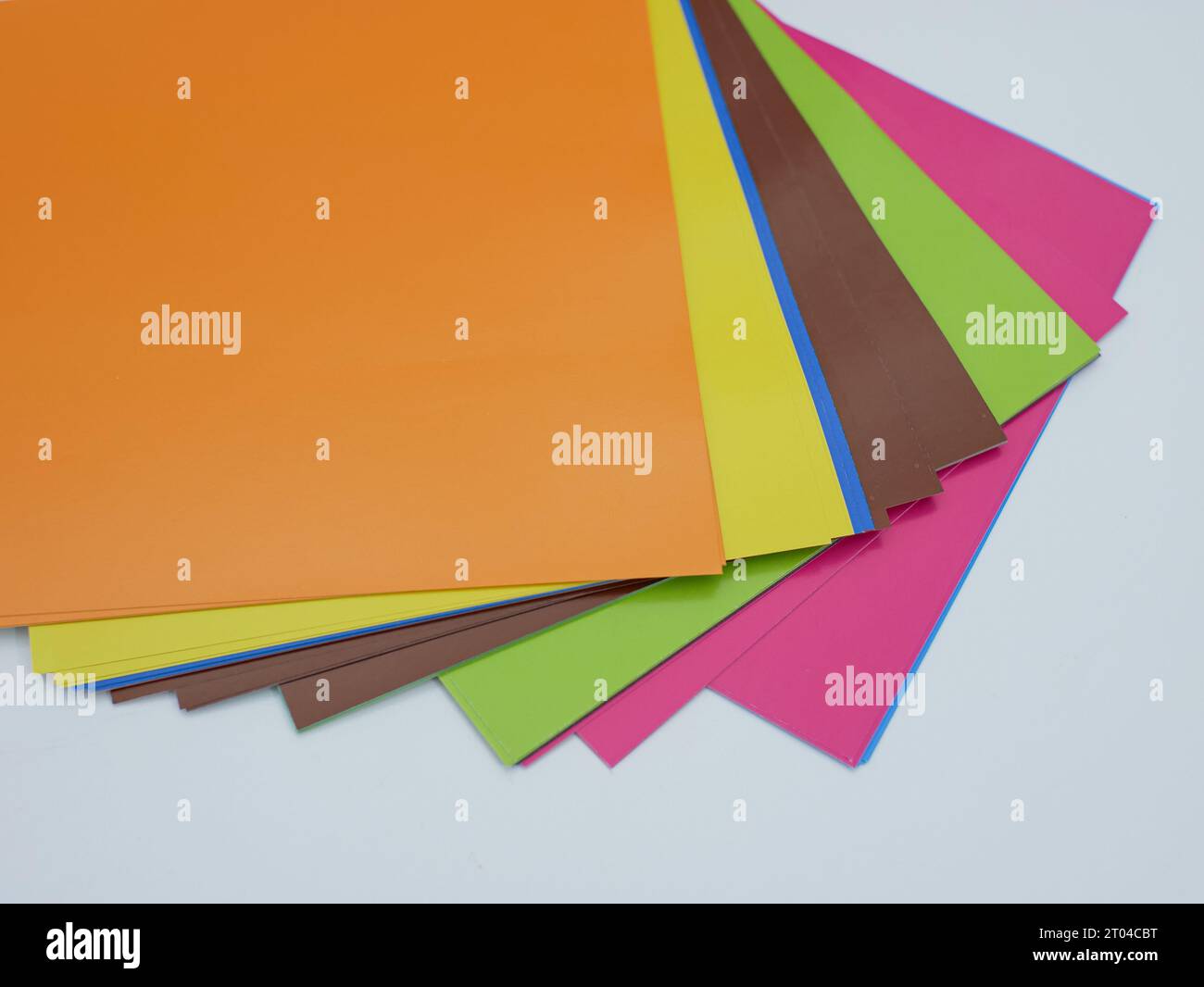 stack of colorful plain paper Stock Photo - Alamy