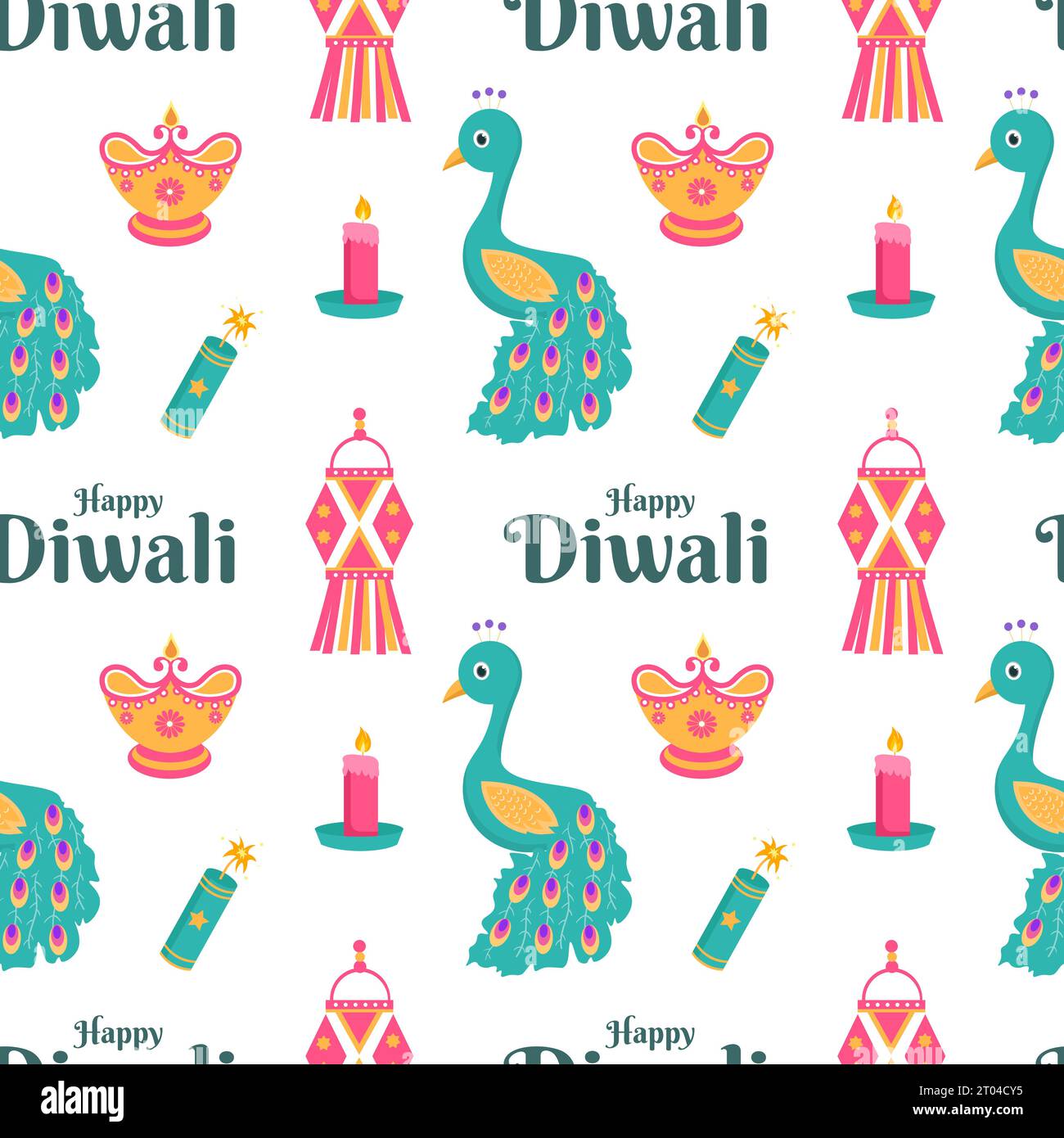 Diviali Pattern Happy Diwali Seamless Pattern Illustration Design with Light Festival ...