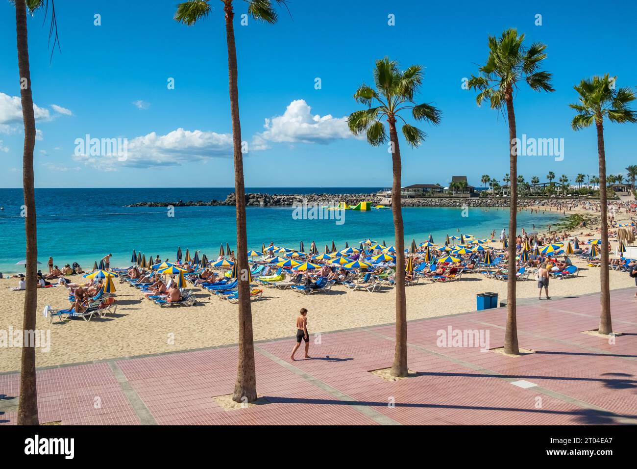 Playa de Amadores beach on Gran Canaria, Canary Islands, Spain. Stock Photo