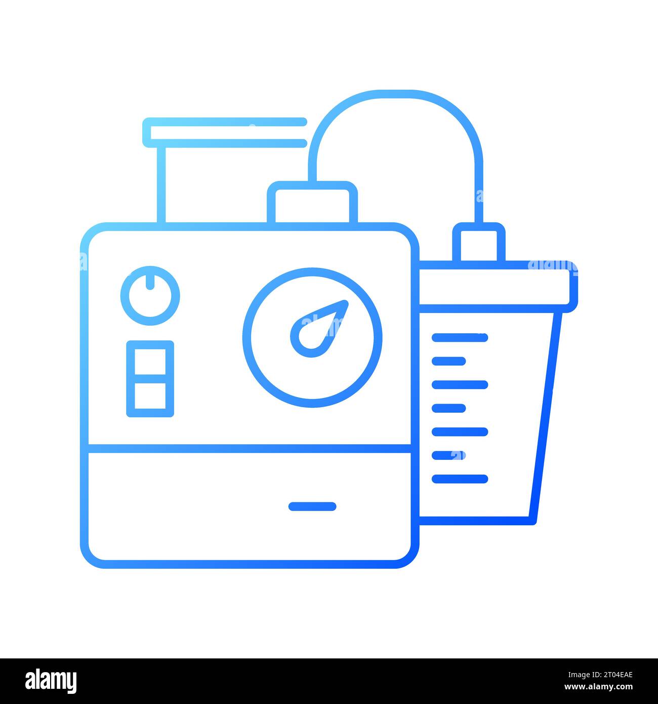 2D thin line gradient dialysis equipment icon Stock Vector