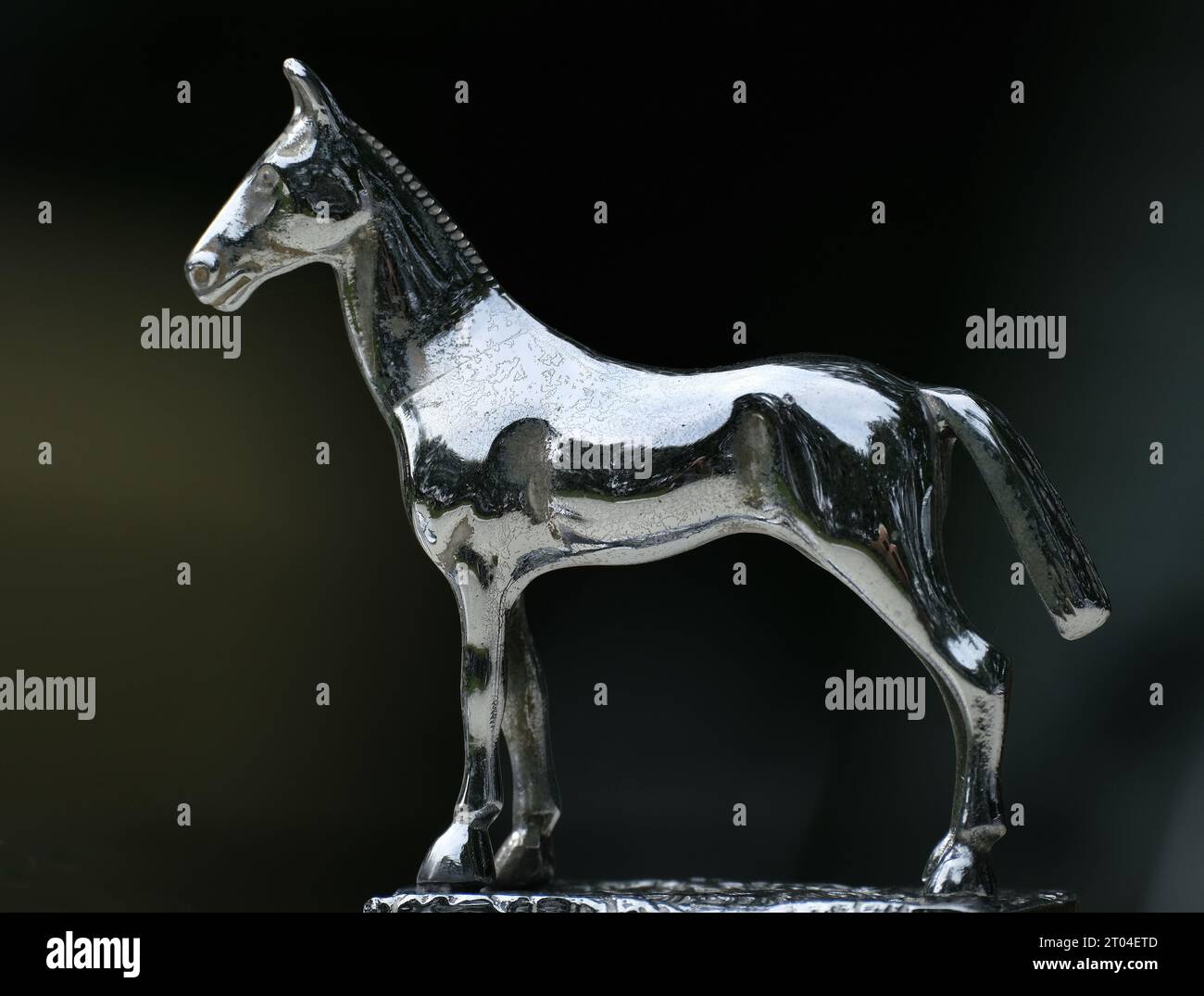 Chrome horse vintage car mascot Stock Photo Alamy