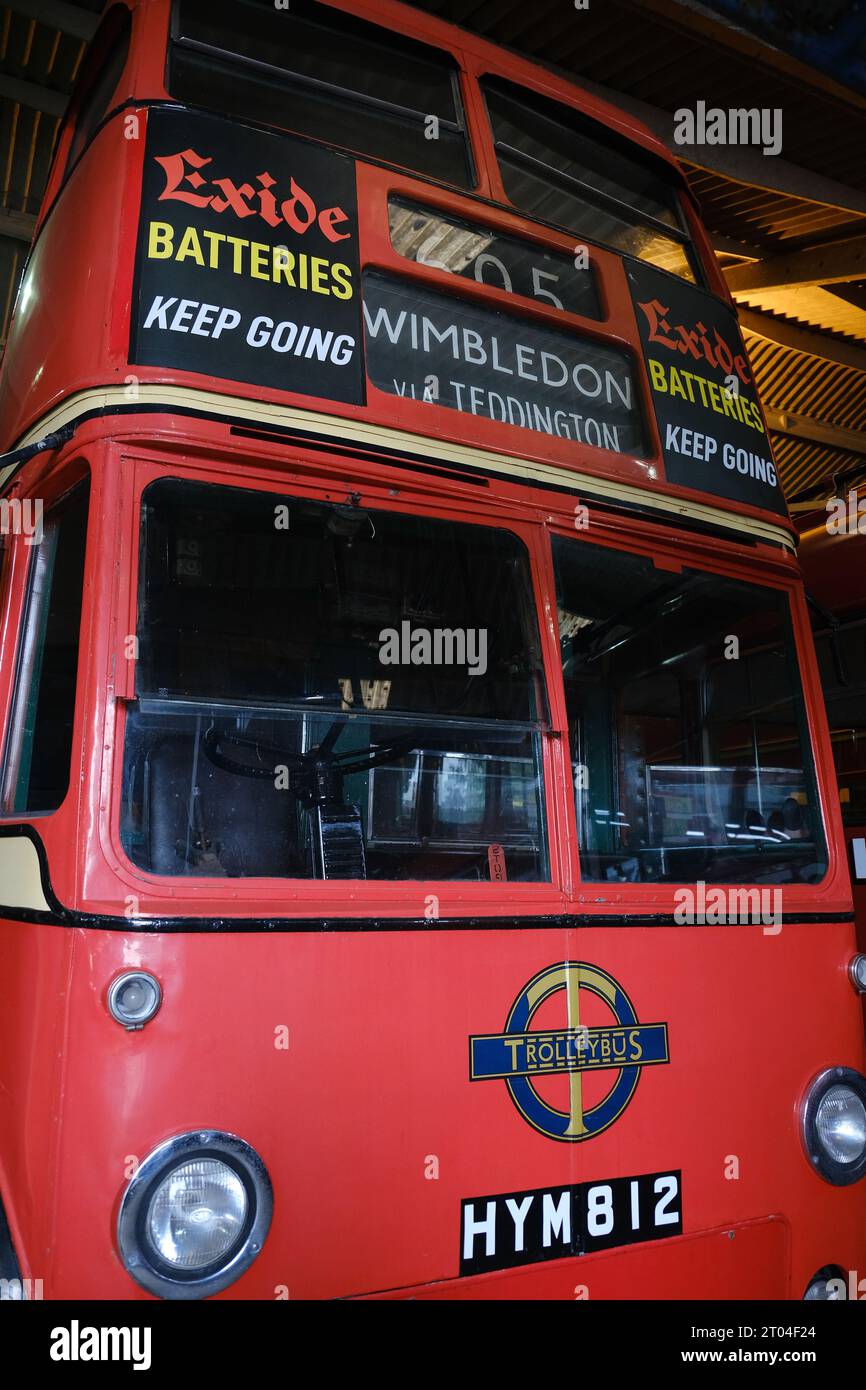 Sanbtoft trolley bus museum. Lincolnshire Stock Photo Alamy