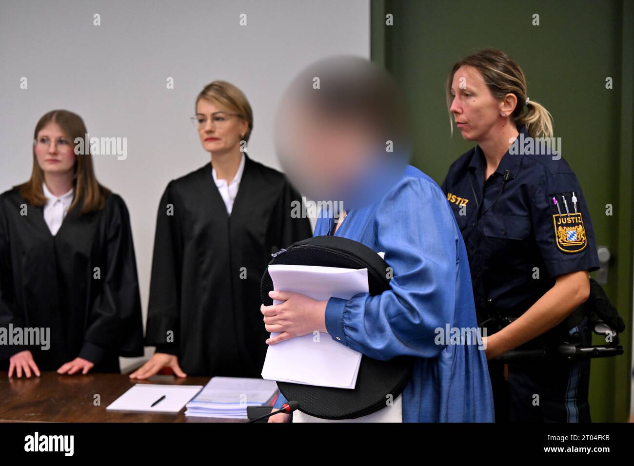 Munich, Germany. 04th Oct, 2023. At the start of the trial, the 