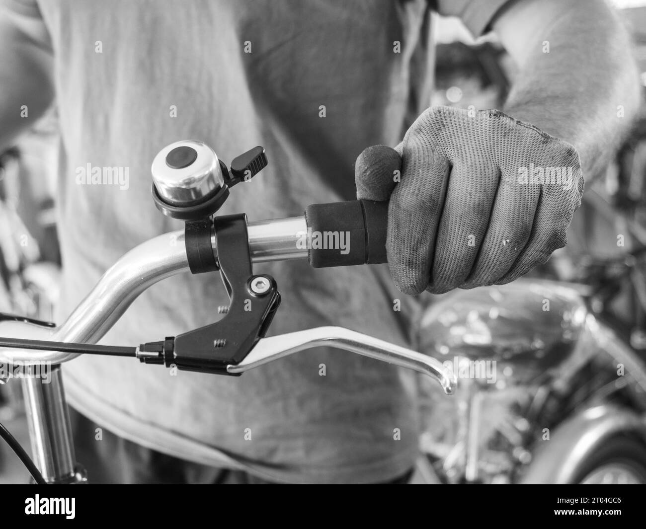 at the bike shop store and repair , artisan expert mechanic expert