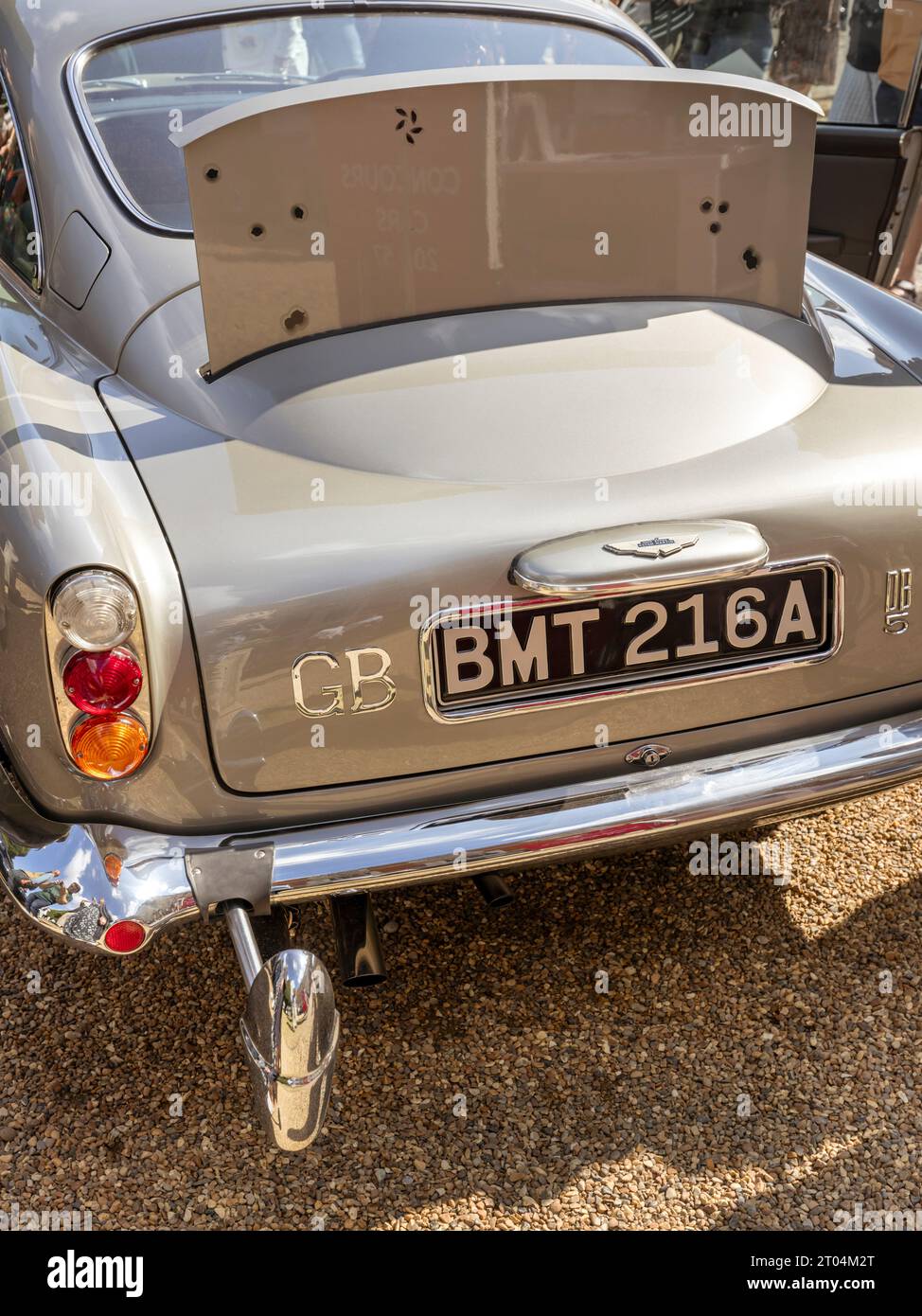 1964 Aston Martin DB5, James Bond 'Goldfinger' recreation, Concours of Elegance 2023, Hampton Court Palace, London, UK Stock Photo