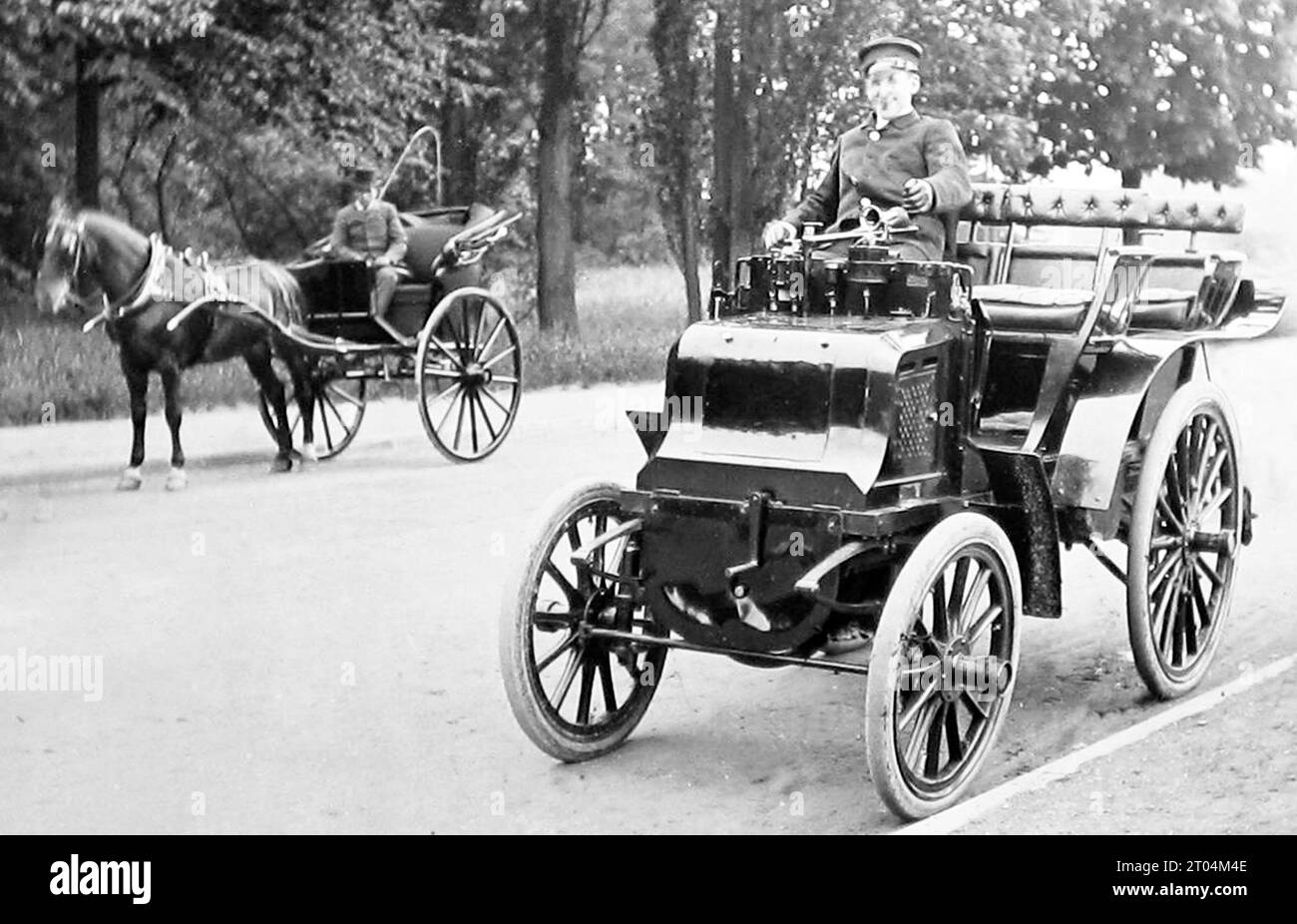 Veteran car in France, early 1900s Stock Photo