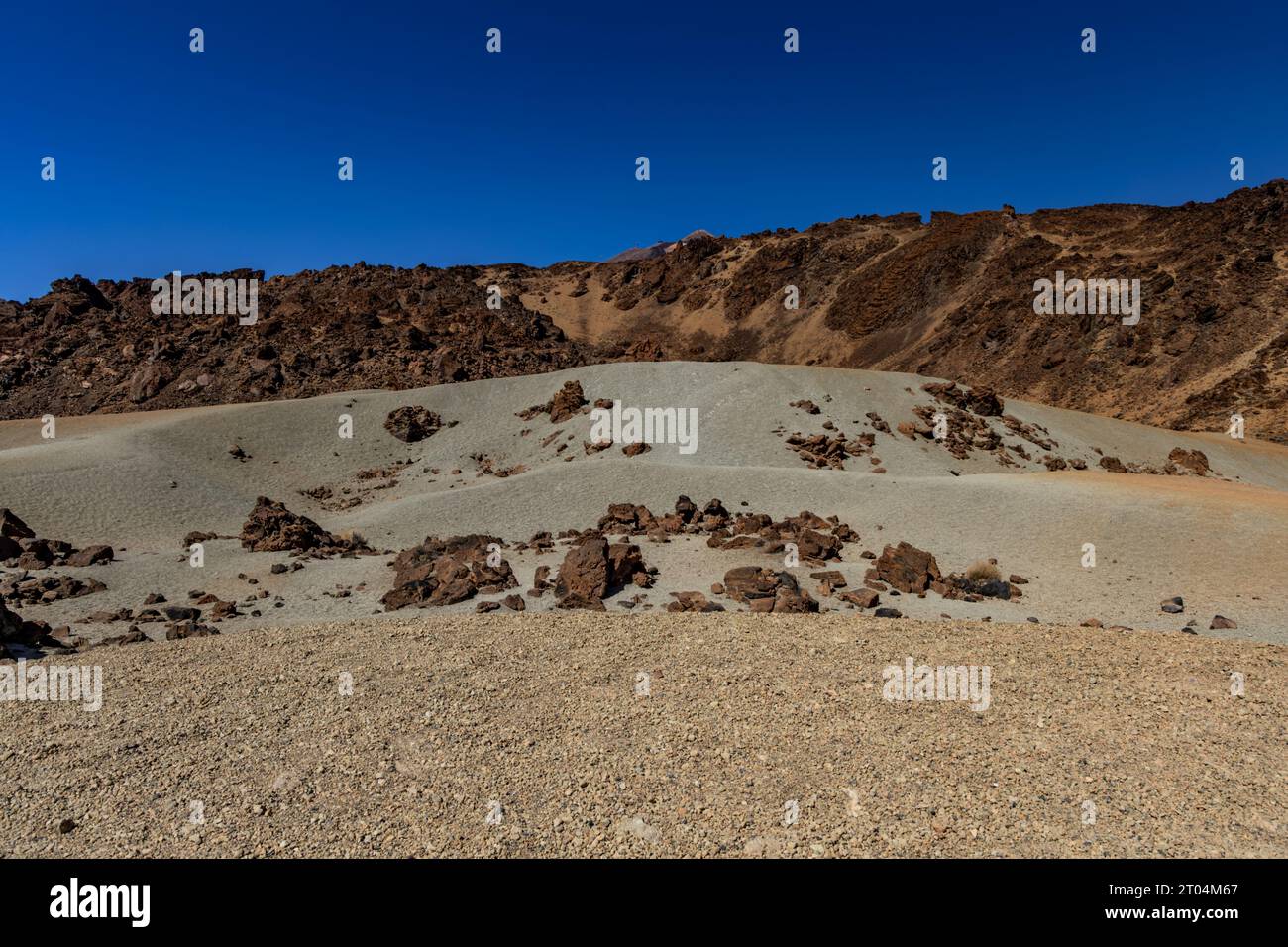 Beautiful landscape of the famous Pico del Teide mountain volcano in Teide National Park, Tenerife, Canary Islands, Spain Stock Photo