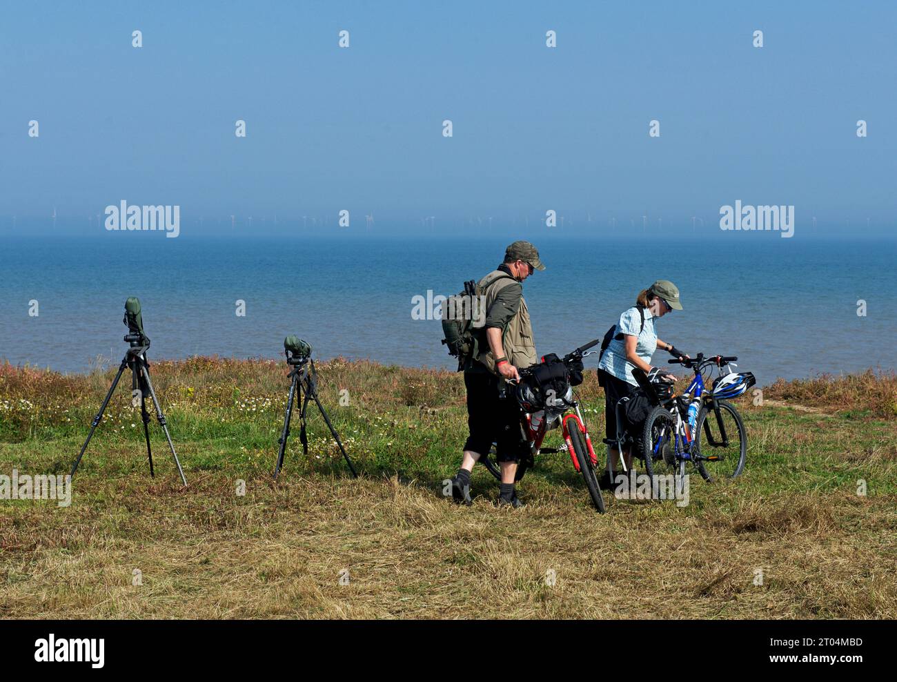 Walkers and birdwatchers at Spurn Head, Holderness, East Yorkshire, England UK Stock Photo Alamy