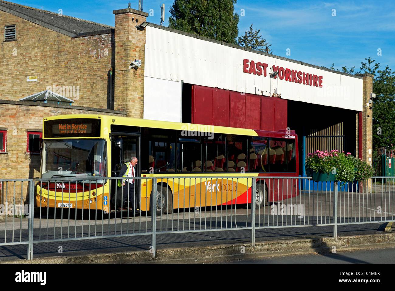 Pickering bus station, East Yorkshire, England UK Stock Photo