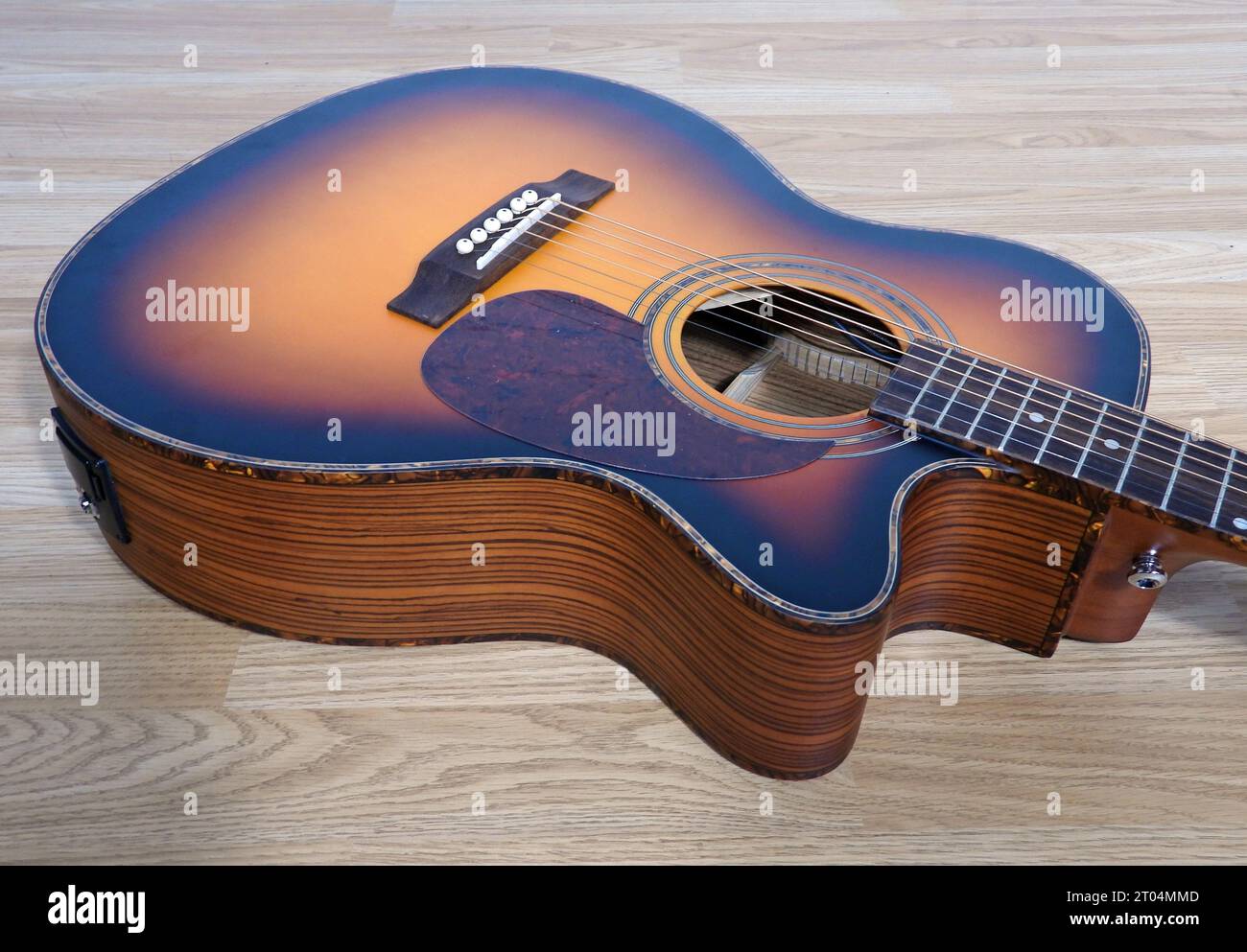 Cutaway Sunburst Acoustic Guitar Stock Photo Alamy