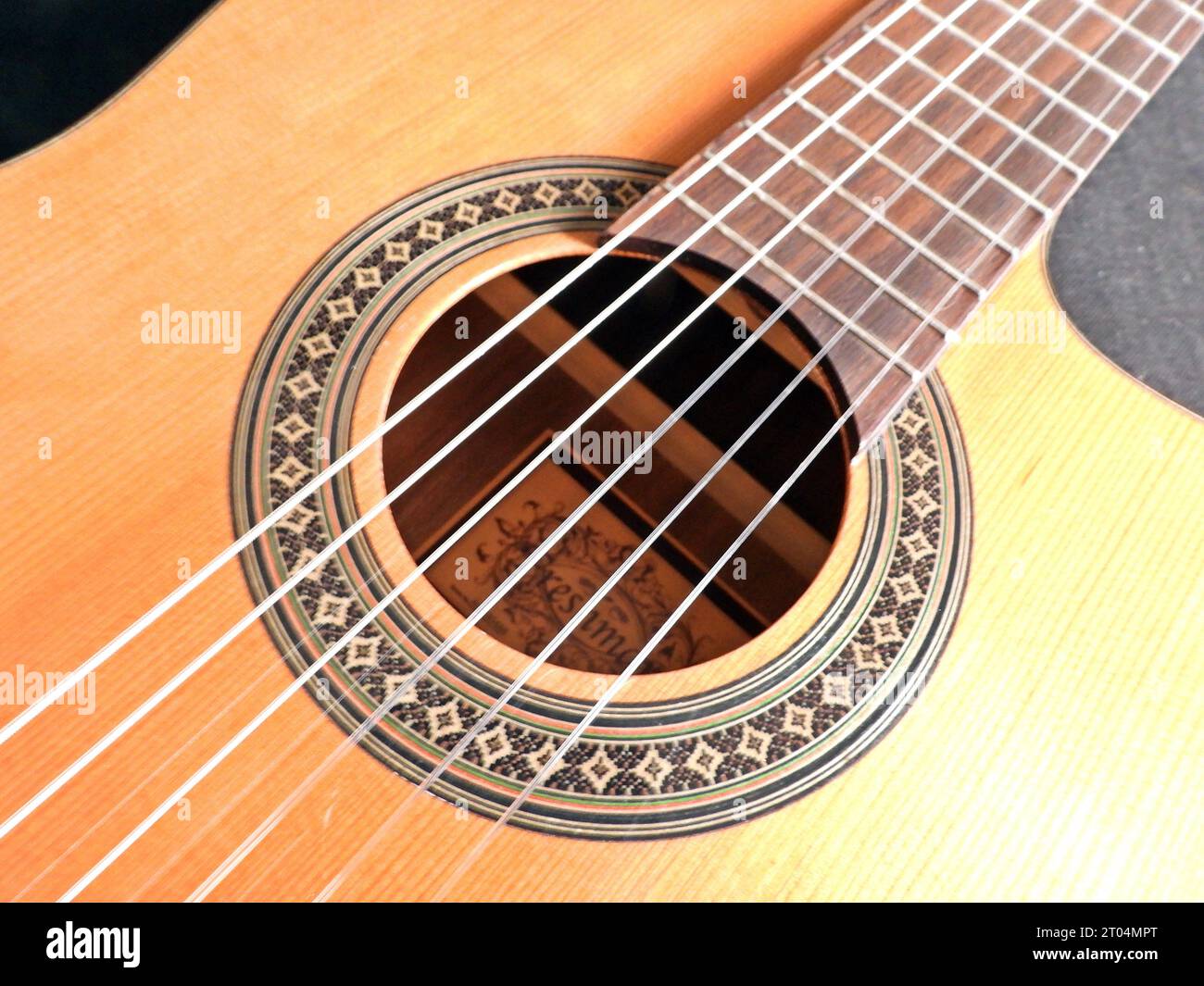Classical Nylon String Guitar Soundhole Stock Photo Alamy