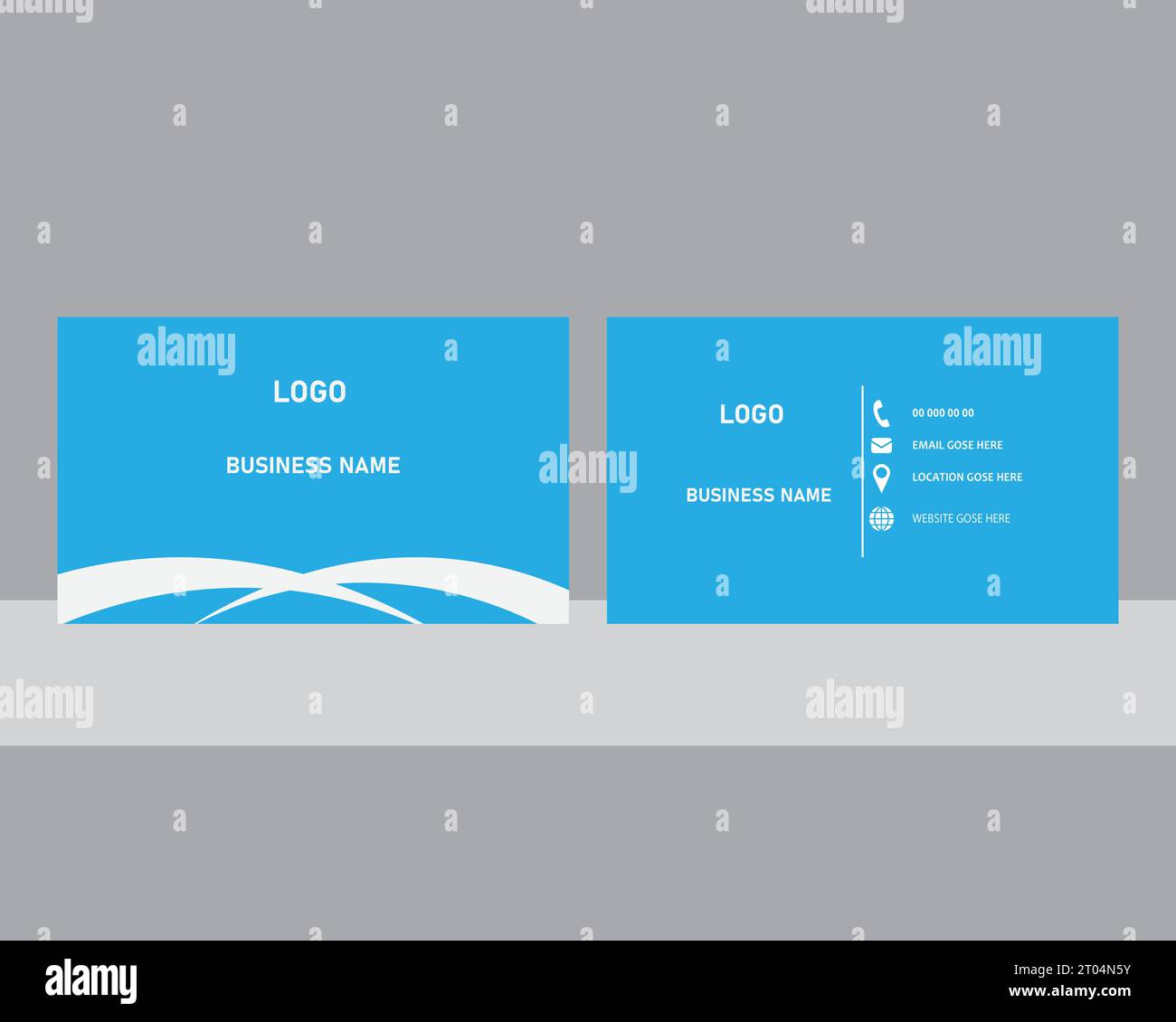 Modern Business card design template Stock Vector