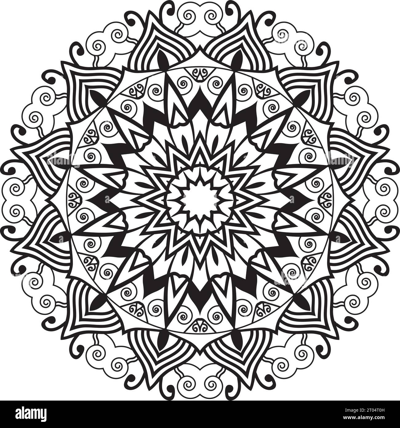 luxury new hand drawn luxury mandala art style with creative black and ...
