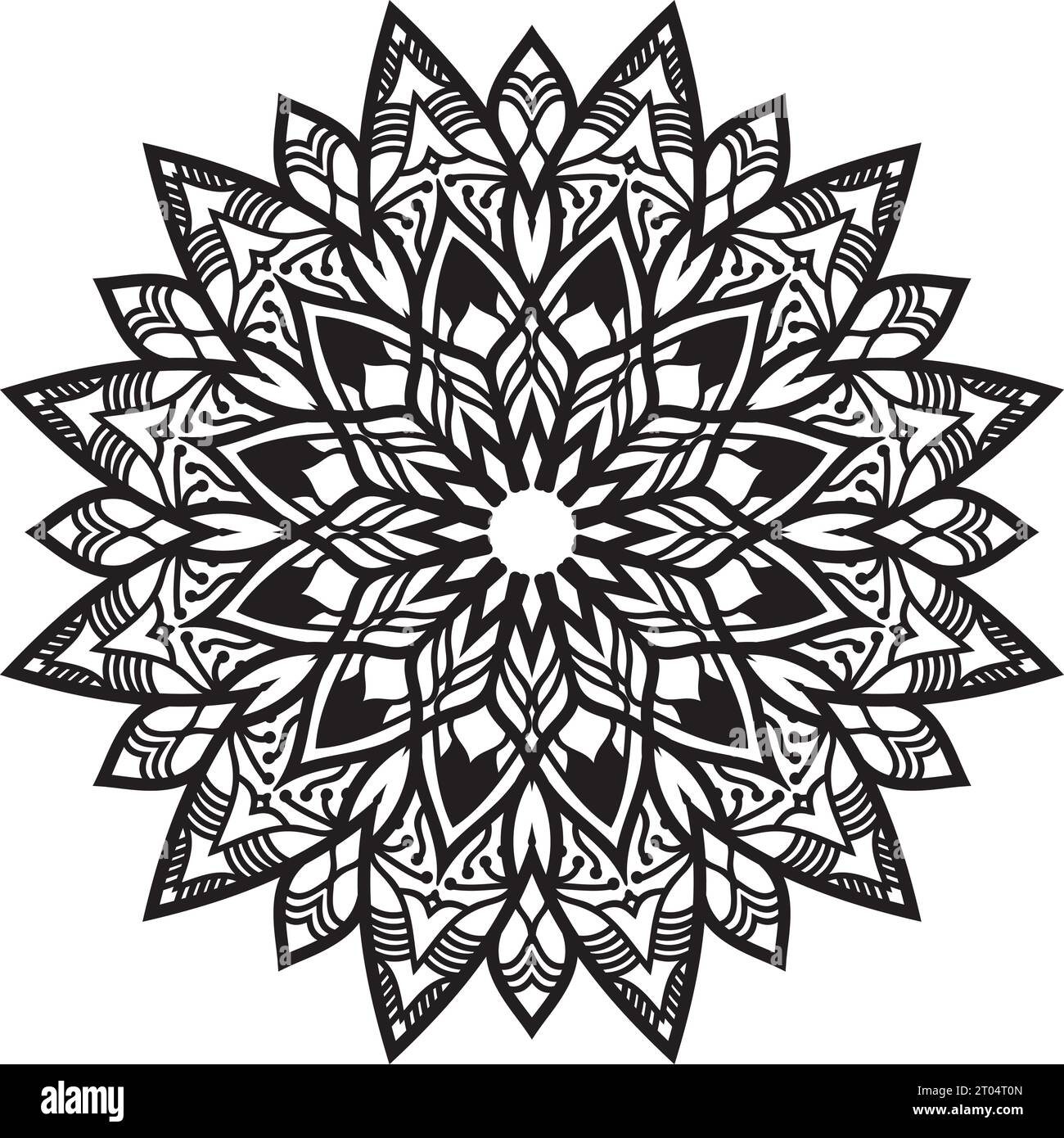 new hand drawn luxury mandala art style with black and white color ...