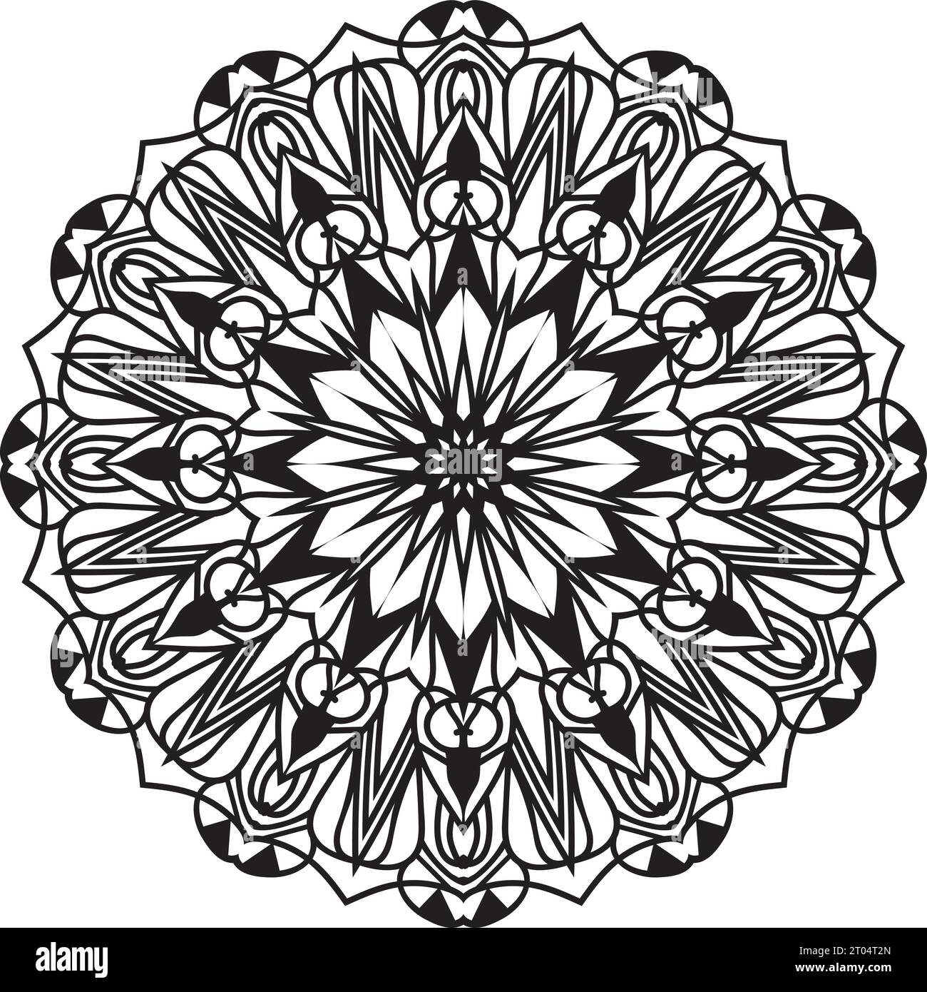 new hand drawn luxury mandala art style with creative black and white ...