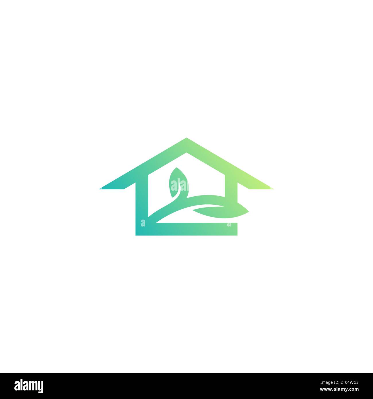 Nature Home Logo Design. Leaf House Logo Stock Vector