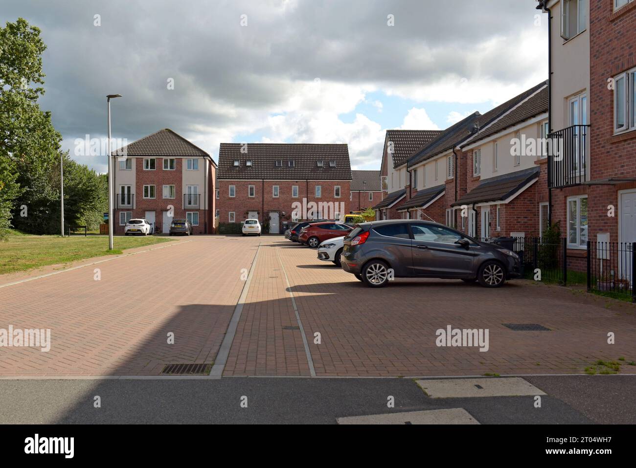 New occupied homes in the new town development of Cranbrook, near