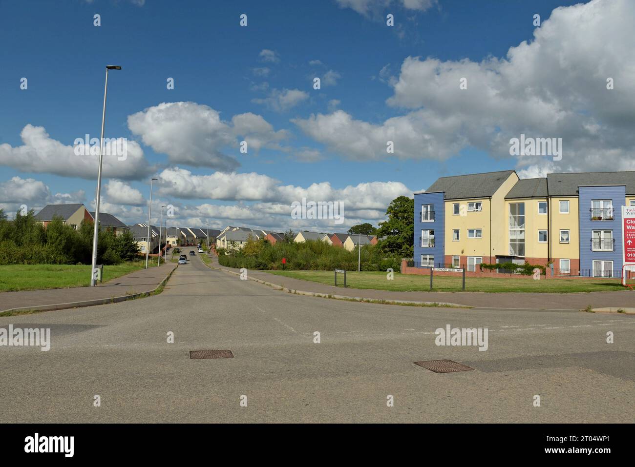 New occupied homes in the new town development of Cranbrook, near