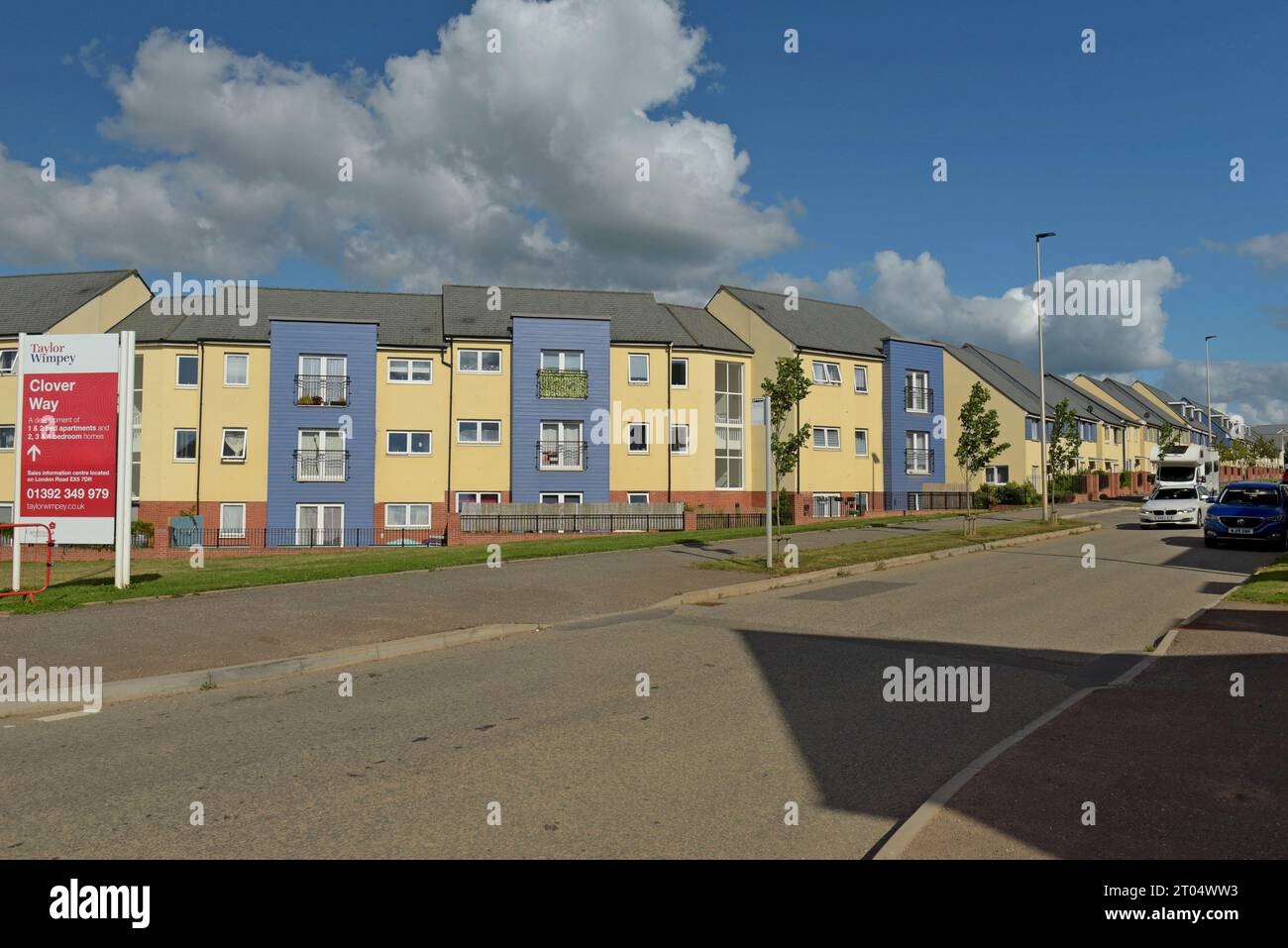 New occupied homes in the new town development of Cranbrook, near