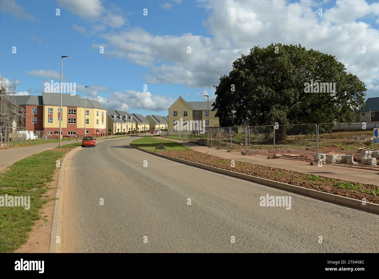 New occupied homes in the new town development of Cranbrook, near