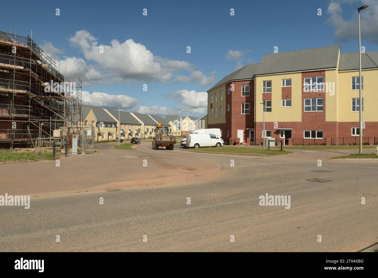 New occupied homes in the new town development of Cranbrook, near