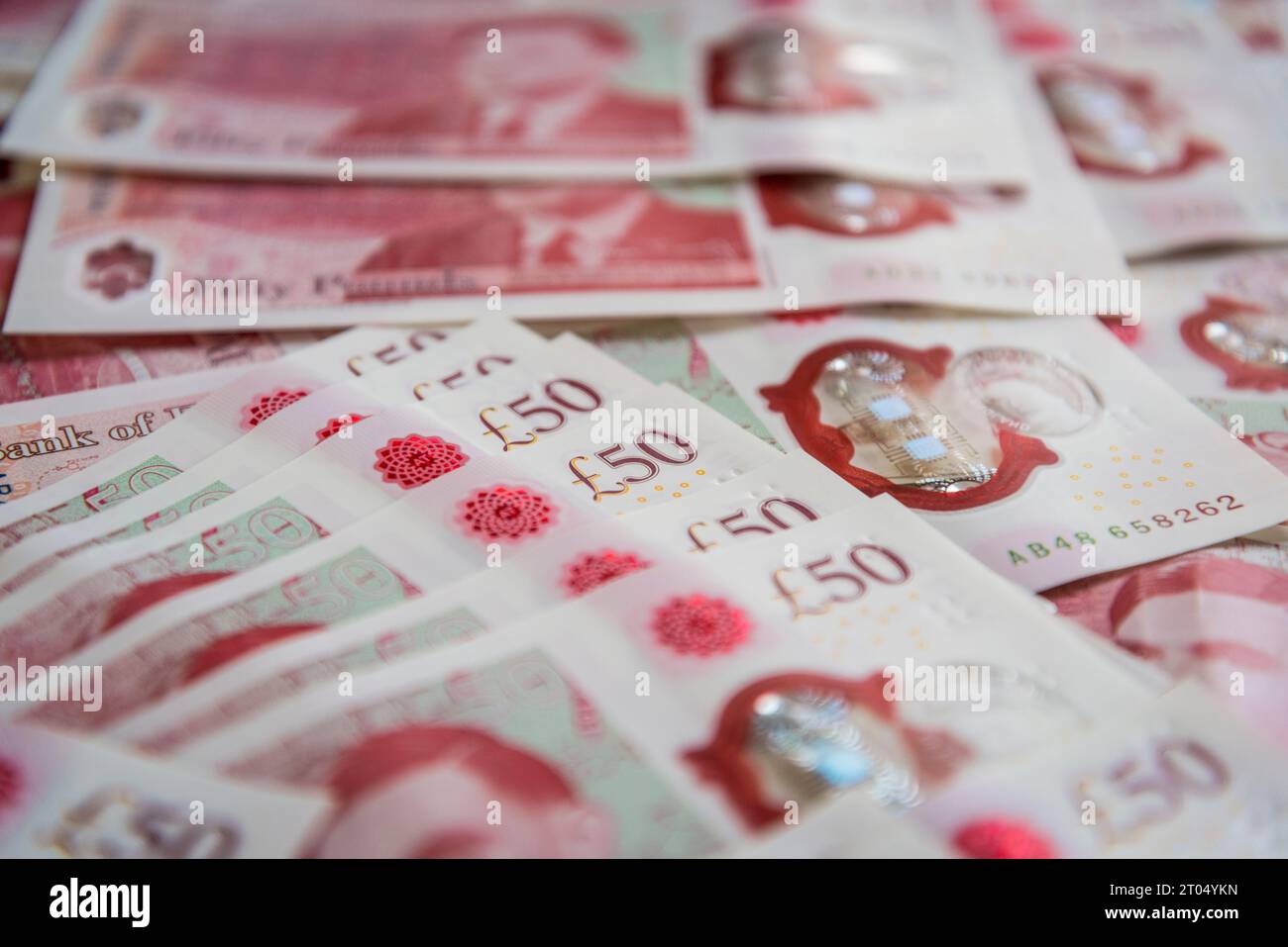 Pound sterling banknotes Stock Photo