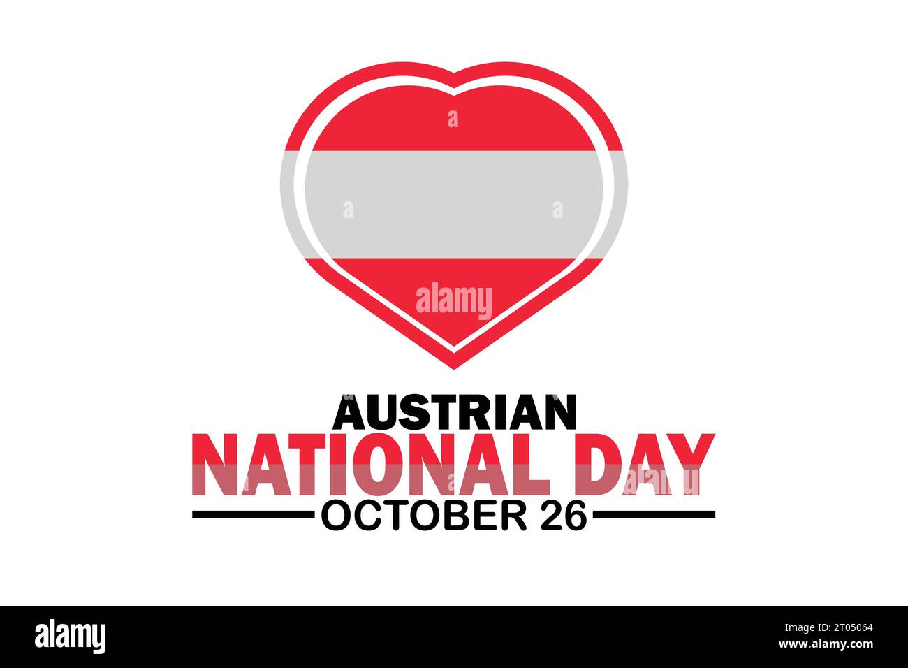 Austrian National Day Vector Template Design Illustration. October 26. Suitable for greeting card, poster and banner Stock Vector