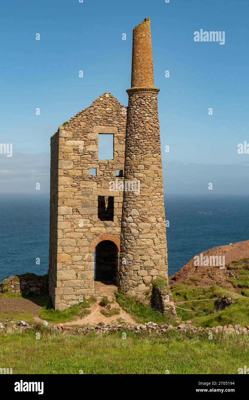 Crowns Engine House, Botallack Mine, near St Just, Cornwall, England Stock Photo