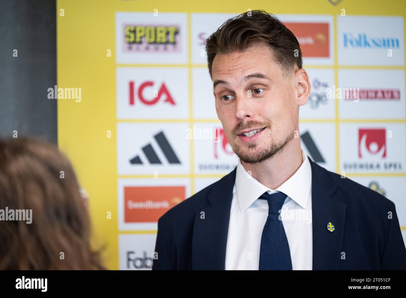 Daniel Bäckström, head coach of, Sweden. , . Under-21, during a 