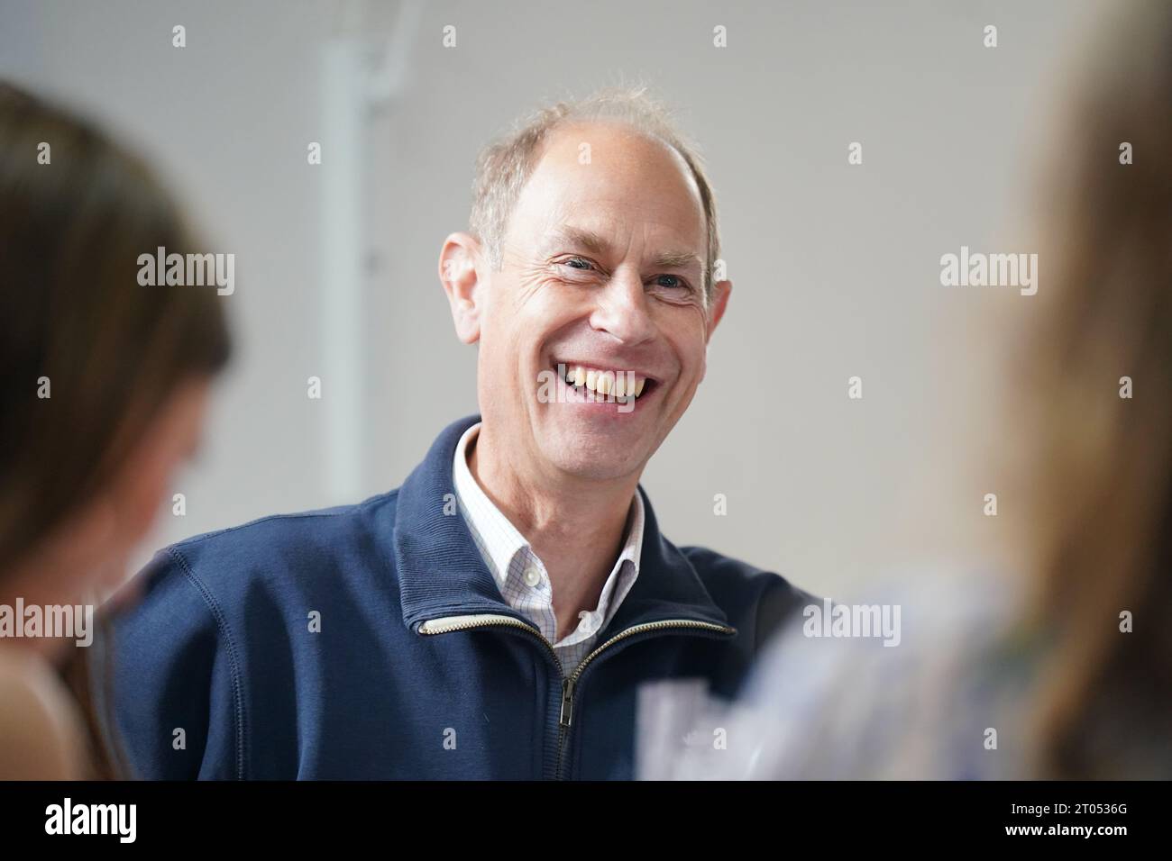 The Duke of Edinburgh, in his role as Patron of the Duke of Edinburgh's Award (DofE) charity during a visit to Brighton Hove and Sussex Sixth Form College in Brighton, East Sussex, to hear from young people making a difference in their communities through their DofE. Picture date: Wednesday October 4, 2023. Stock Photo