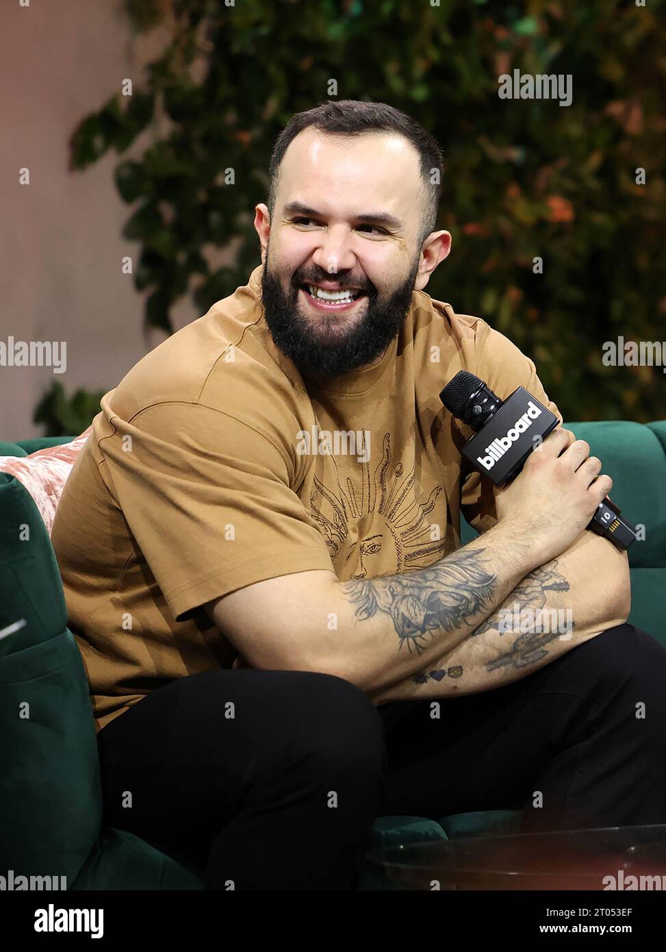 MIAMI BEACH, FL-OCT 3: Carin Leon is seen during the Billboard Latin