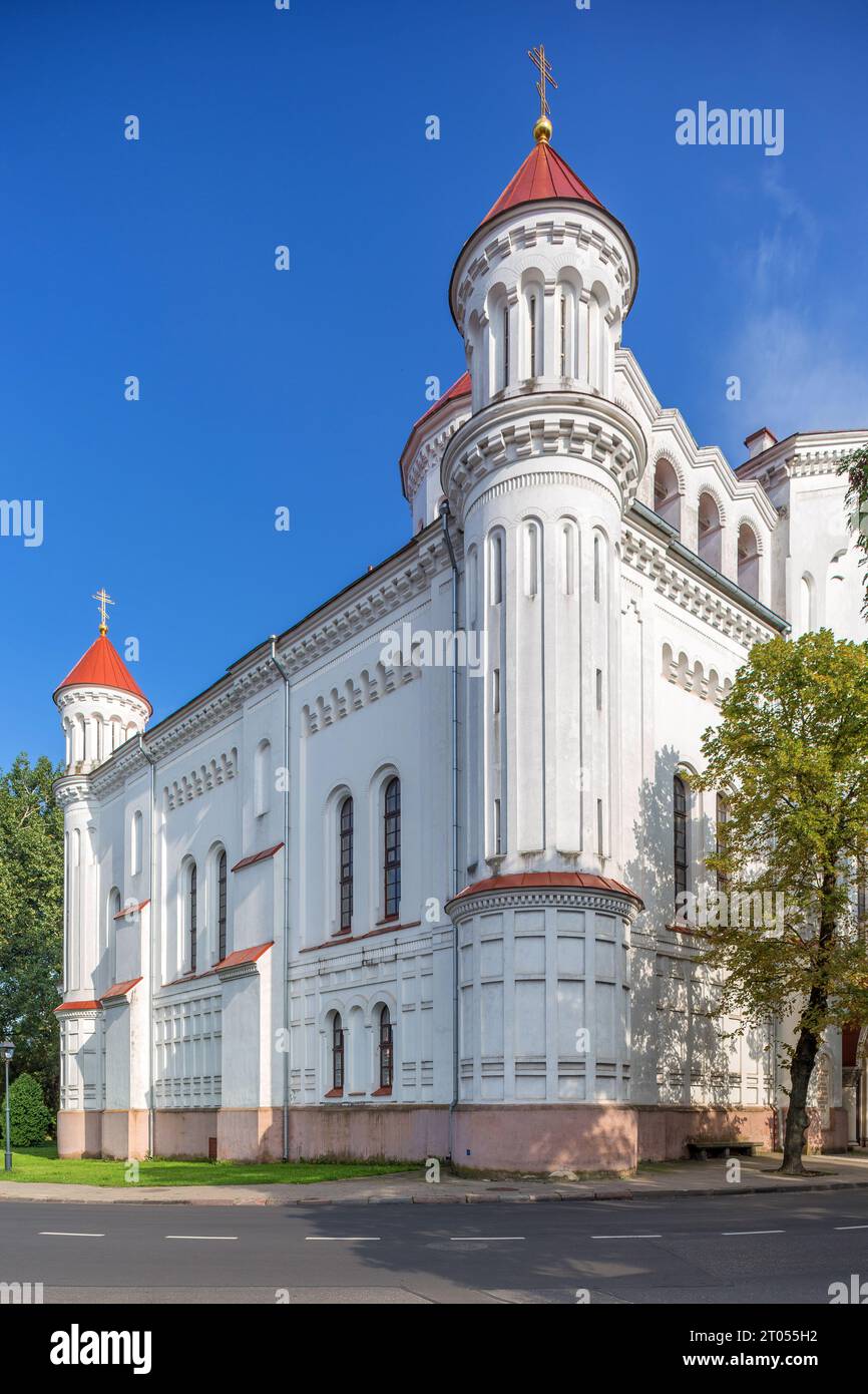 Vilnius, Lithuania AUGUST 13, 2023. The Orthodox Cathedral of the Theotokos Stock Photo