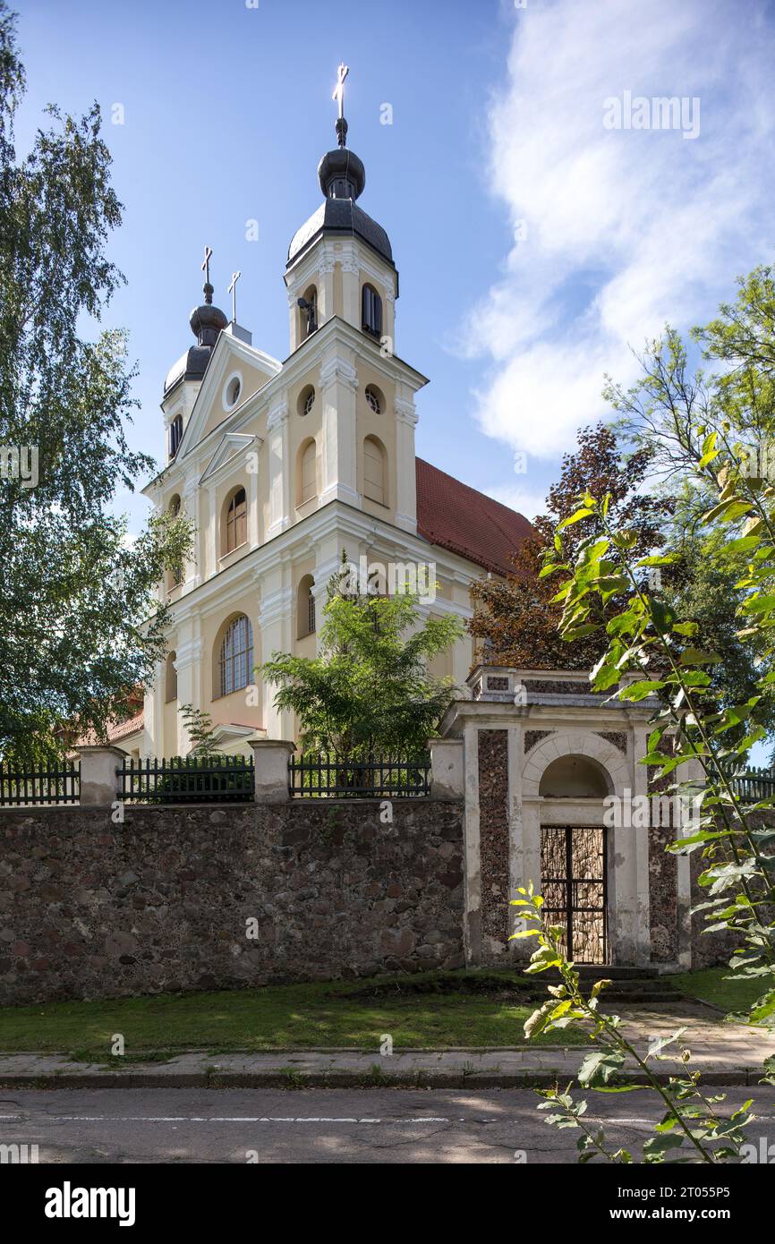 Vilnius, Lithuania AUGUST 14, 2023. Trinapolis Church of the Holy Trinity Stock Photo