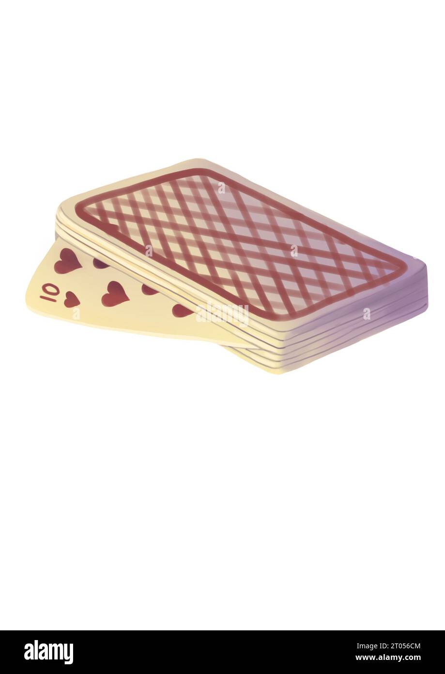 illustration of items for computer games, deck of playing cards Stock ...