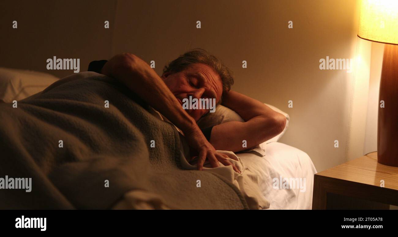 Old man unable to sleep night hi-res stock photography and images - Alamy