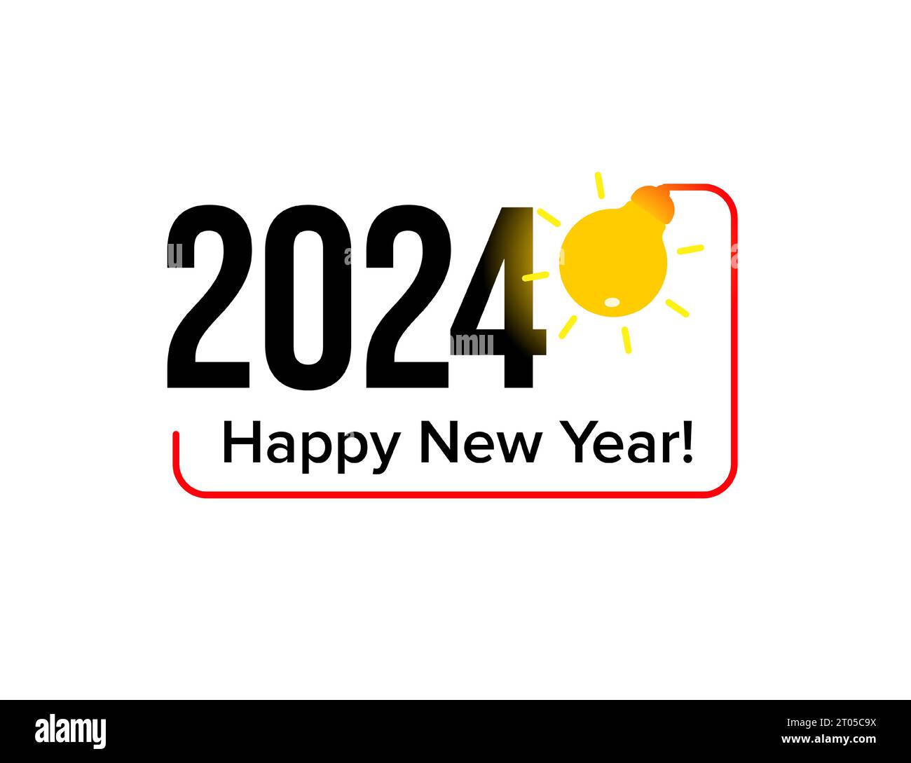 Light up 2024 Happy New Year celebration its good idea for your web