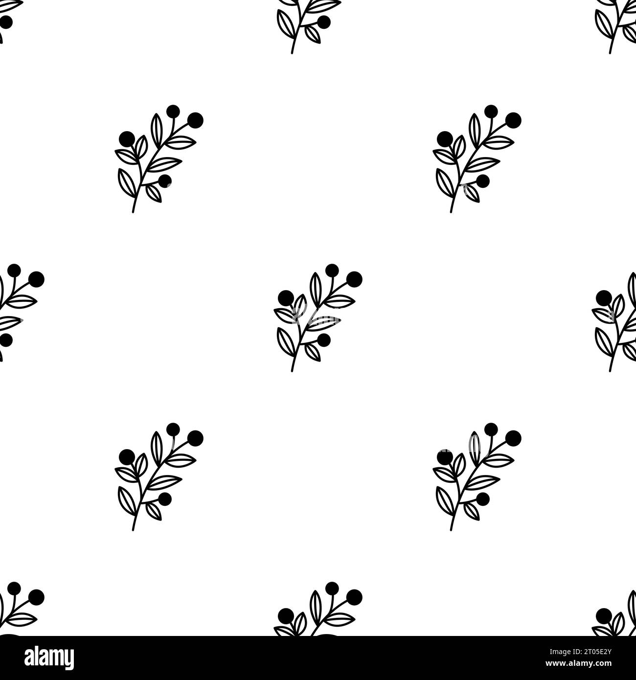 Hand drawn trendy floral seamless pattern illustration Stock Vector ...